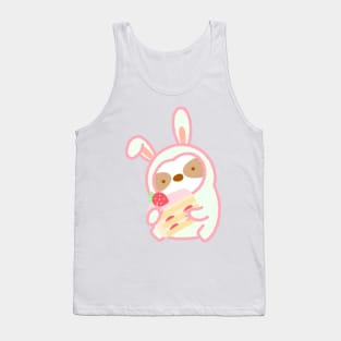 Cute Strawberry Shortcake Bunny Sloth Tank Top